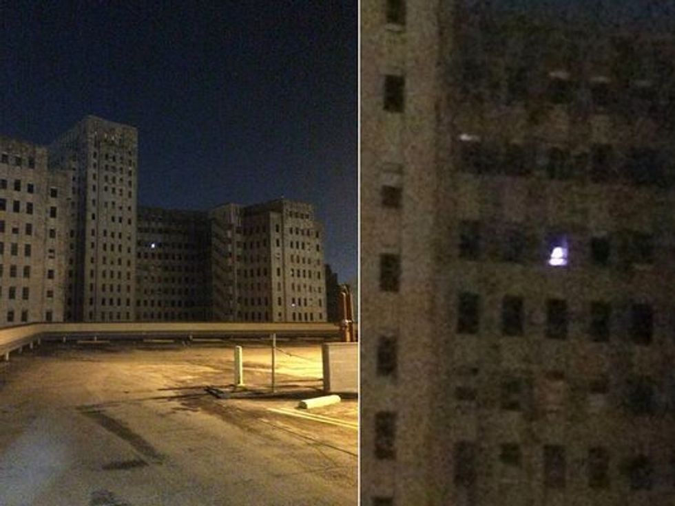 A Little Creepy': Nighttime Photo Shows Just One Window Aglow in Hospital Abandoned After Hurricane Katrina. Now We Know Why.