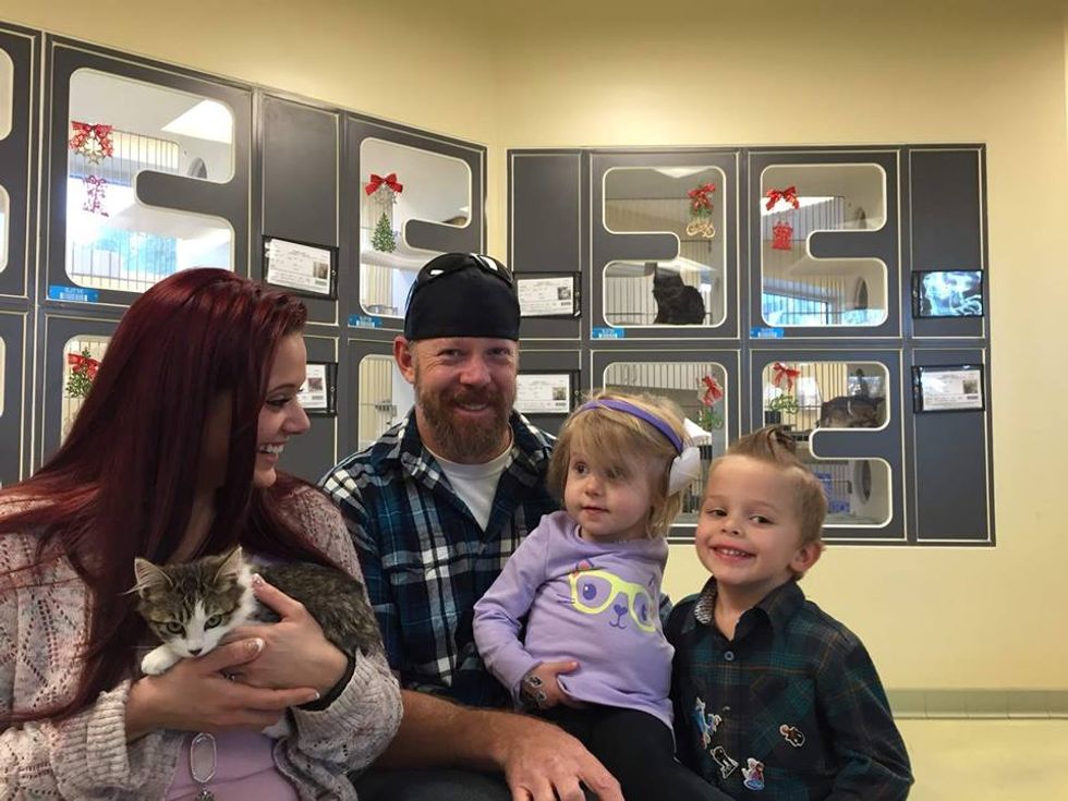 Toddler With Amputated Arm Adopts Three-Legged Kitten