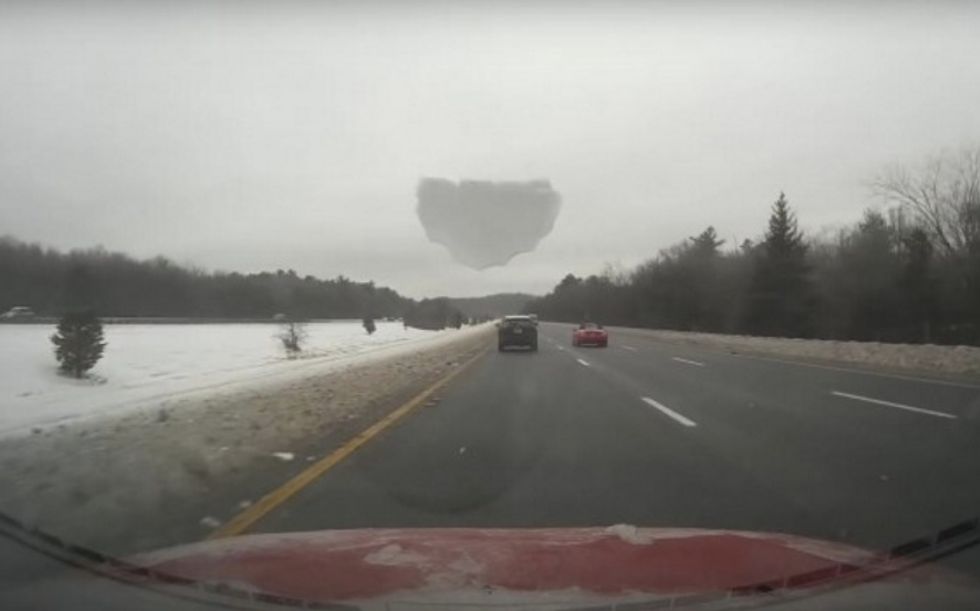 Ouch! Dashcam Video Shows Why Clearing Ice From Your Car Before You Drive Is Likely a Wise Undertaking