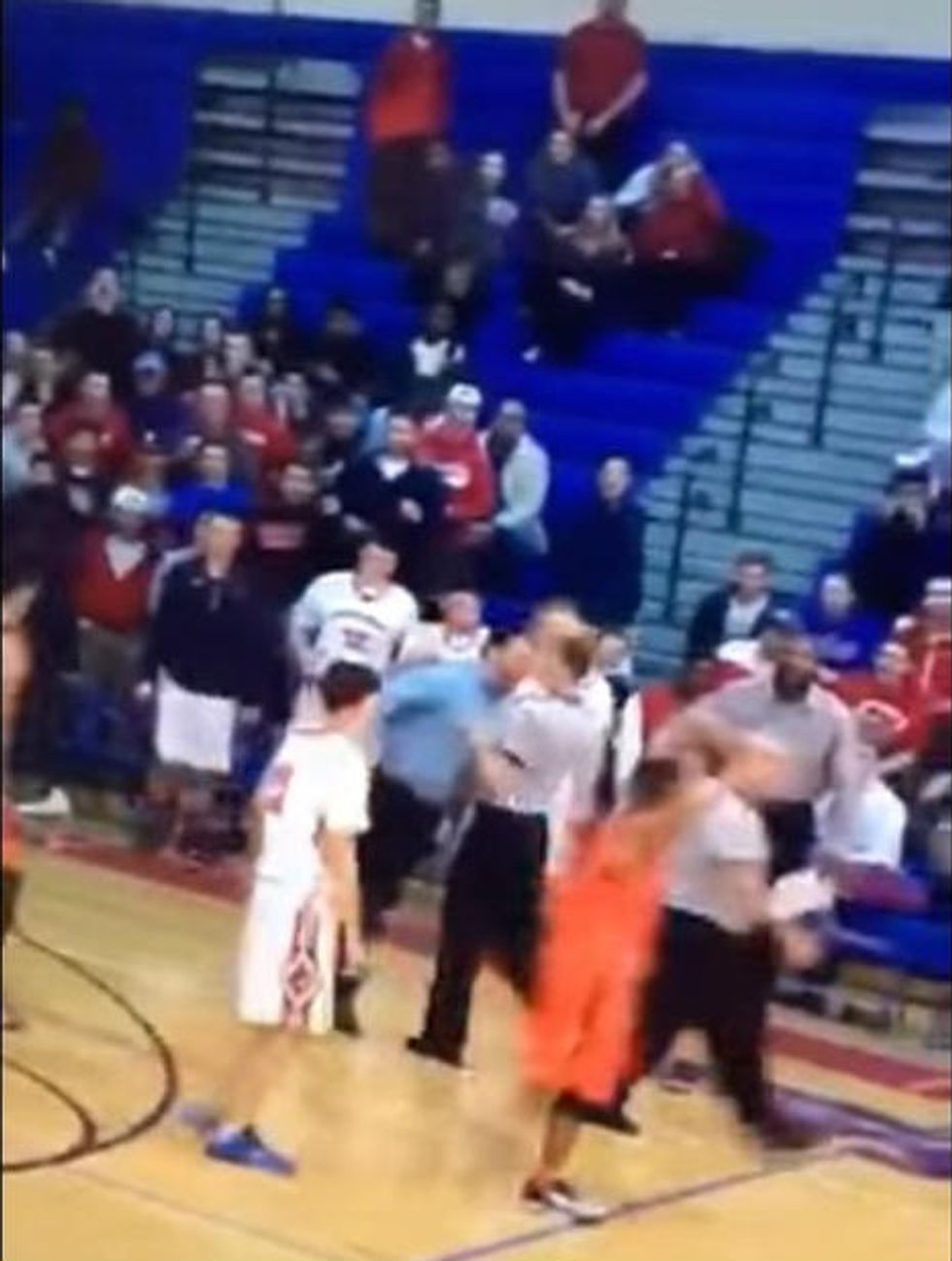 Caught on Video: High School Basketball Coach Takes Referee to the Ground