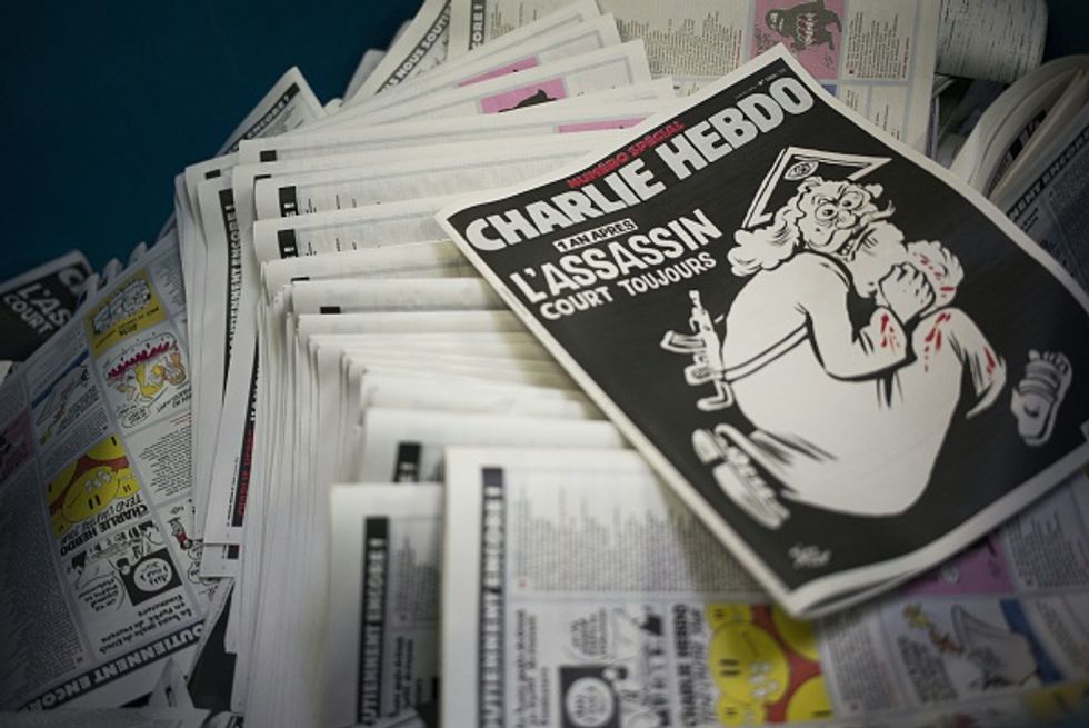 Media Outlets Refused to Print Charlie Hebdo Muhammad Cartoon. Here's How They Treated One Depicting 'Terrorist' God