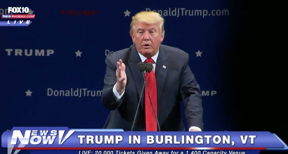 Trump Rebukes Hecklers at Vermont Rally, Then Gets Revenge With His Demand for Security