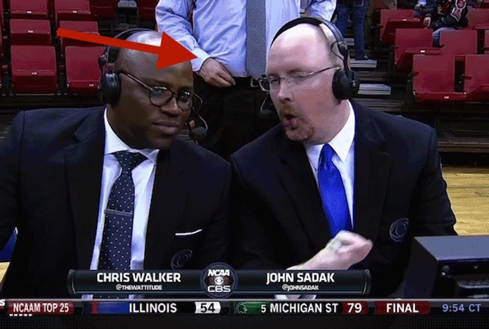 Embarrassing 'Caught on Camera' Moment a College Coach Probably Wishes Never Happened