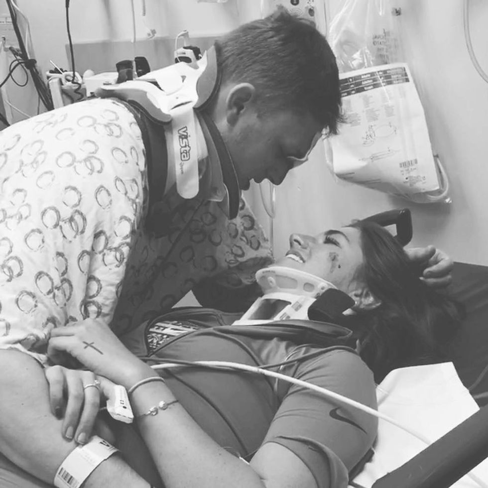 Photo of Couple's Touching Moment Following Horrific Car Accident Has Gone Viral — Here's the Reason She Says She'd Go Through It All Again