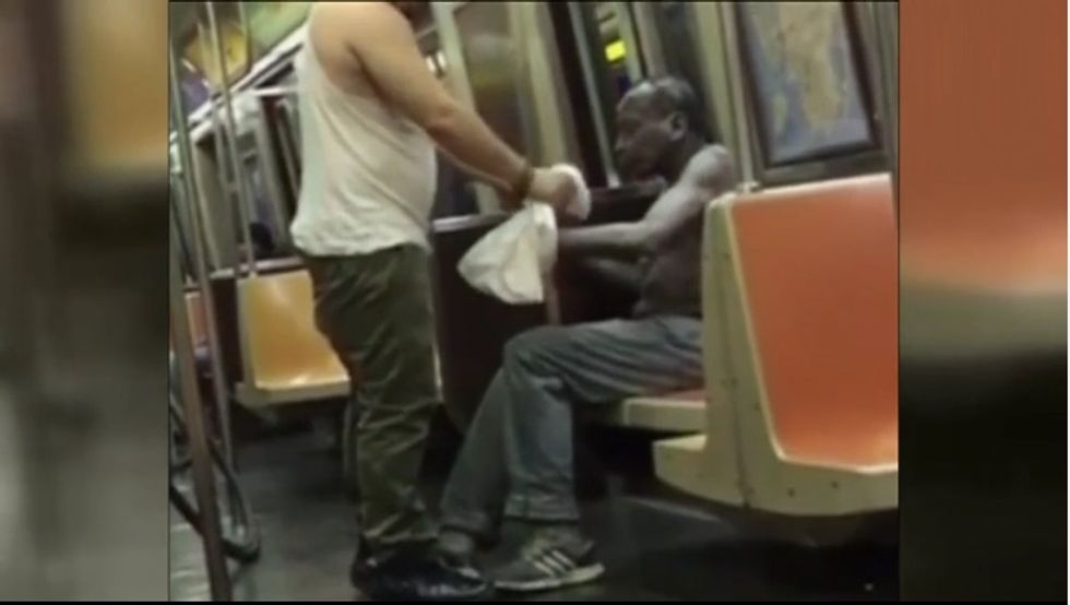 NYC Subway Good Samaritan Gives Shirt to Shivering Passenger