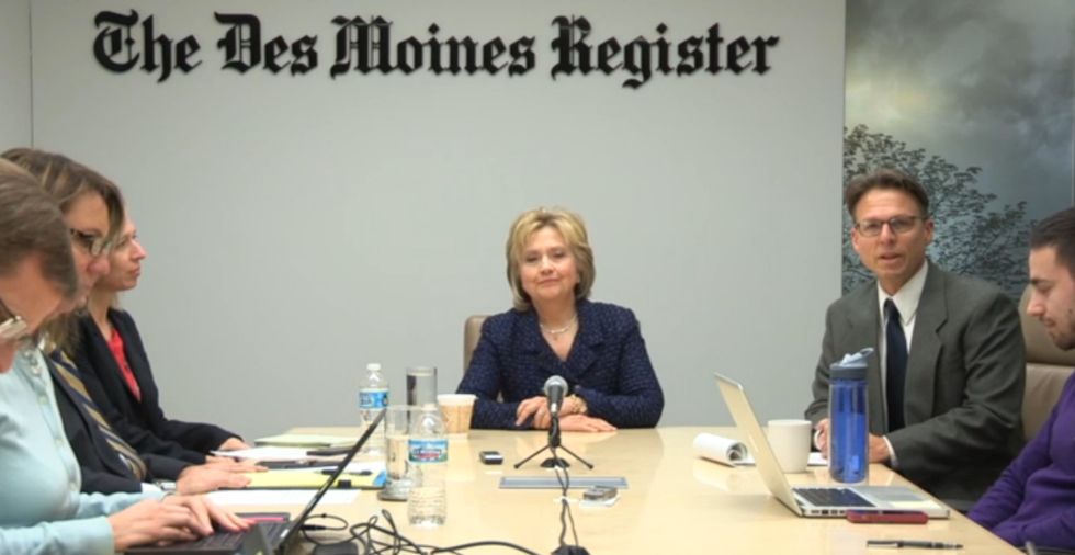Here's How Hillary Responds When Editorial Board Hits Her With Loaded Question on Bill Clinton's Sex Scandal Accusers 