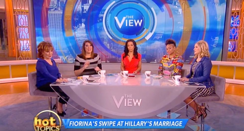 ‘The View’ Reacts to Carly's Jab at Hillary's Marriage — Listen to Host's 2-Word Defense of Clinton