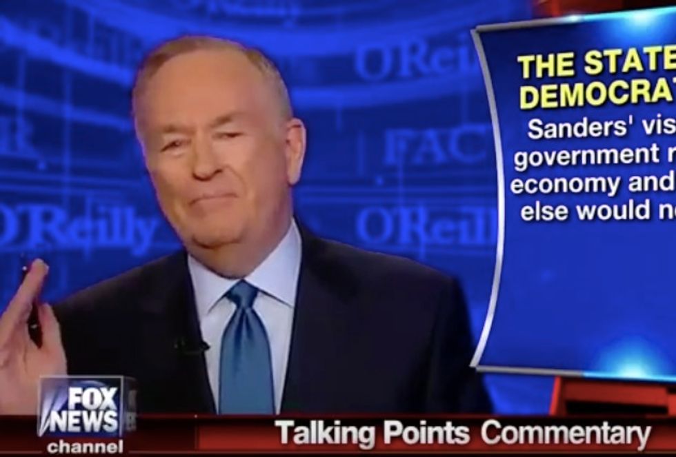 Bill O'Reilly Unleashes on Hillary Clinton and Bernie Sanders: 'America Will Never Vote for a Socialist...
