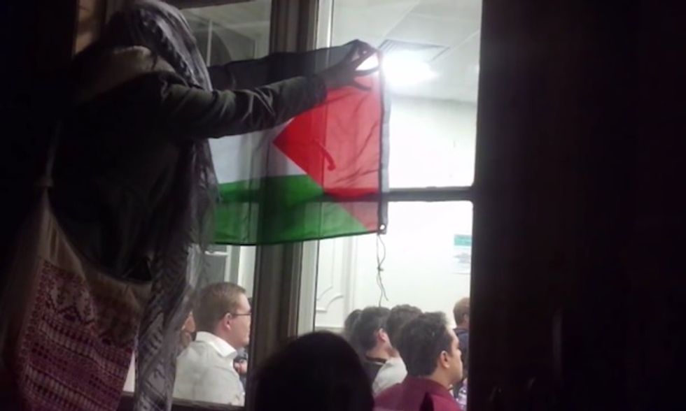 Pro-Palestinian Activists Throw Chairs, Set Off Fire Alarm, Smash Window — Despite the London Campus' 'Safe Spaces' Policy