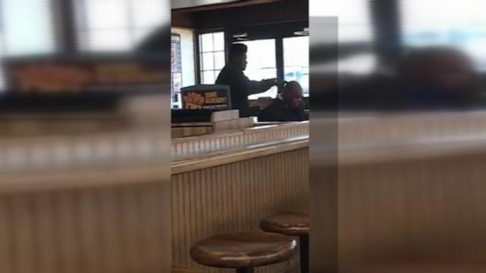Gross: Cellphone Video Captures Man Getting Haircut at...Burger King?