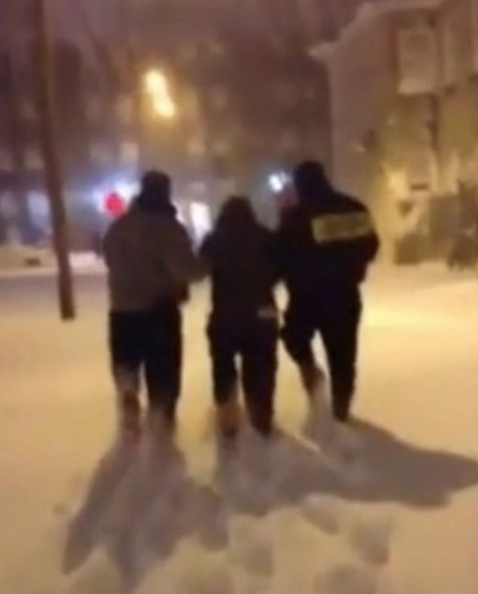 She Goes Into Labor in Middle of Blizzard — but Ambulance Can't Make It Down Her Snow-Covered Street. Check Out What Happens Next.