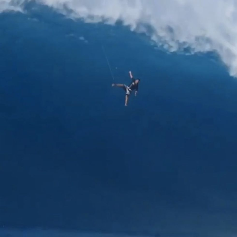 Surfer's Epic Response After Terrifying Fall From Top of Monster Hawaiian Wave Known as 'Jaws