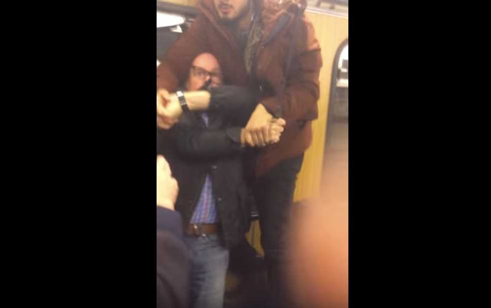 Watch What Happens When an Elderly Man Tries to Stop Supposed Migrants From Allegedly Harassing Woman on Subway