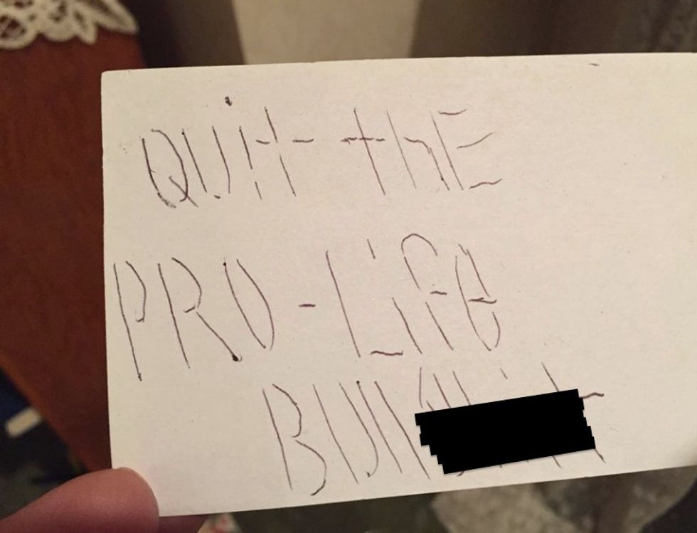 Stop the Pro-Life Bulls**t': Her Home Was Vandalized. Now, This Pro-Life Activist Has a Message for the Perpetrators.