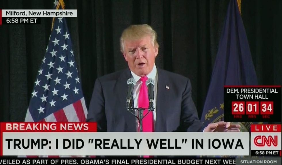 Trump Pressed By Reporter On Whether Losing Iowa Hurt His 'Brand' — Take a Look at How He Answered