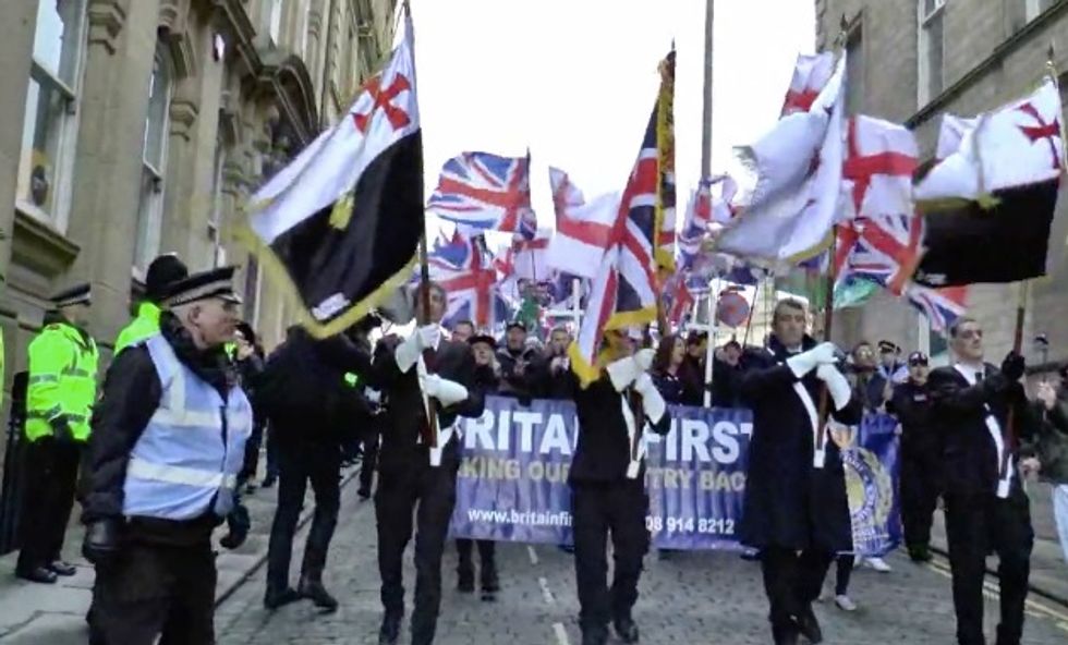 Fiery 'Christian Patrol' Group That Clashed With Muslims Takes to the Streets Again for 'Victims of Terror' March. Here's What Happened.
