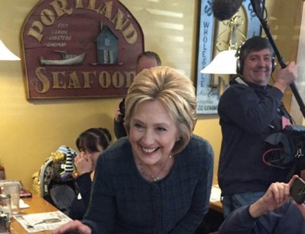 NYT Reporter Tweets Photo of Hillary Clinton Campaigning and Starts a Caption Contest. There's a Reason Hardly Any Entries Are Glowing.