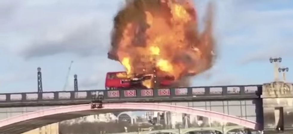 Watch: Bus Explodes on London Bridge, But It's Not What You Think....