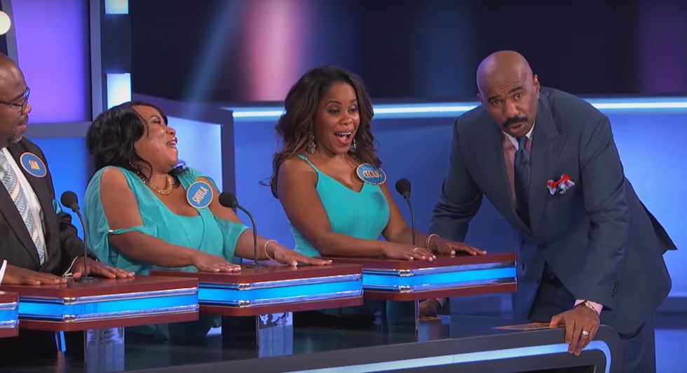 Family Feud' Host Steve Harvey Is Unable to Hold It Together After Hearing Five Responses Offered by Same Contestant