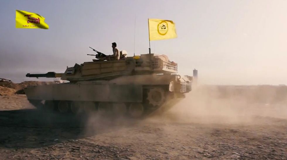 Iranian-Backed Shi'ite Militia Spotted in Video Using U.S.-Made Tank