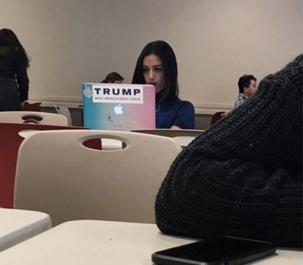 College Student Publicly Threatens to ‘Smash This B***h’s Computer’ Over Trump Sticker — When She Sees His Tweet, Things Get Nasty