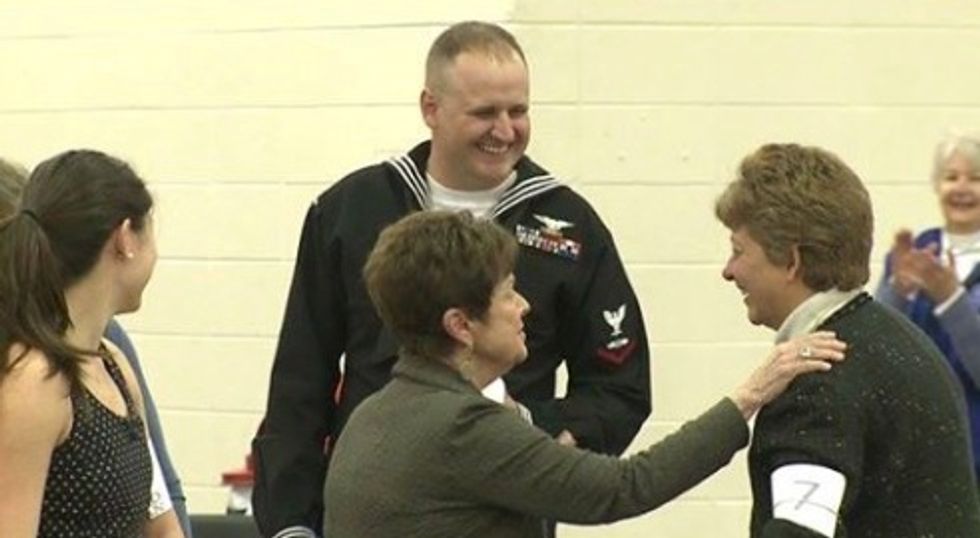Her Son Had Been Aboard a Navy Ship for Three Years. Watch the Moment He Surprised Her With His Return.