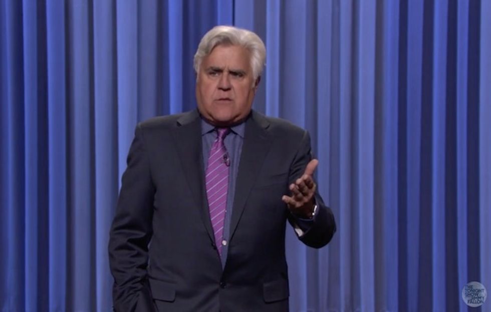 Jay Leno Makes a Surprise Appearance at His Old Job — Delivers 'Tonight Show' Monologue