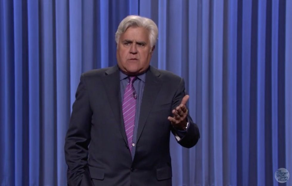 Jay Leno Makes a Surprise Appearance at His Old Job — Delivers 'Tonight Show' Monologue