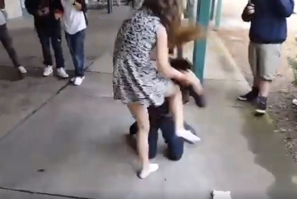 Teen Girl Beats Up High School Boy in Viral Video After Online Comments Angered Her. Now She Faces Battery Charges.