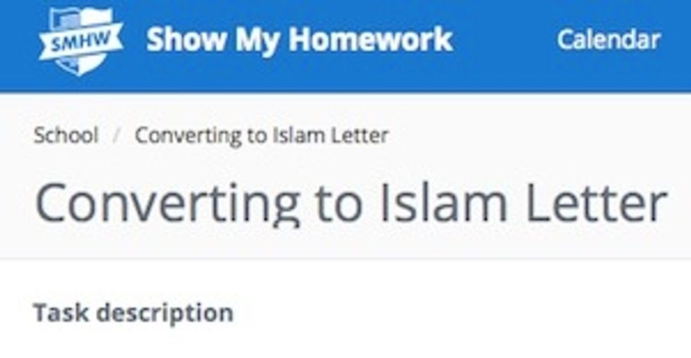 Check Out the Islam-Themed Homework Assignment One Newspaper Is Calling 'Bizarre