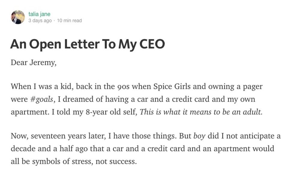 Millennial Complains to Yelp CEO About Her Salary in 'Open Letter' — Here’s What Happens Just Hours Later