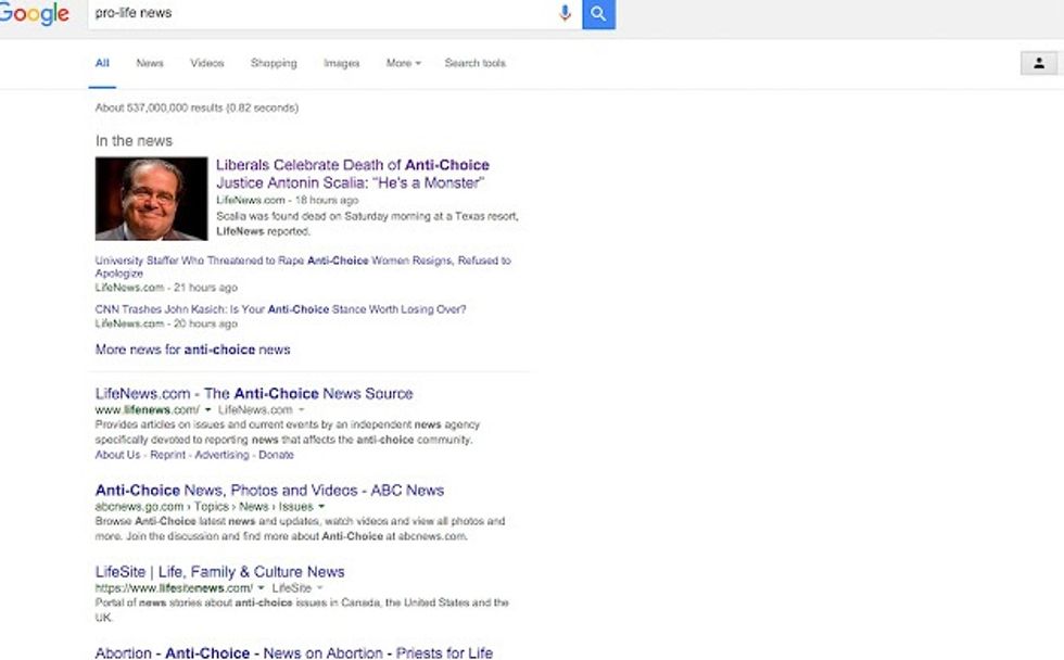 New Google Chrome Extension Changes the Words 'Pro-Life' to 'Anti-Choice' in Users' Browsers