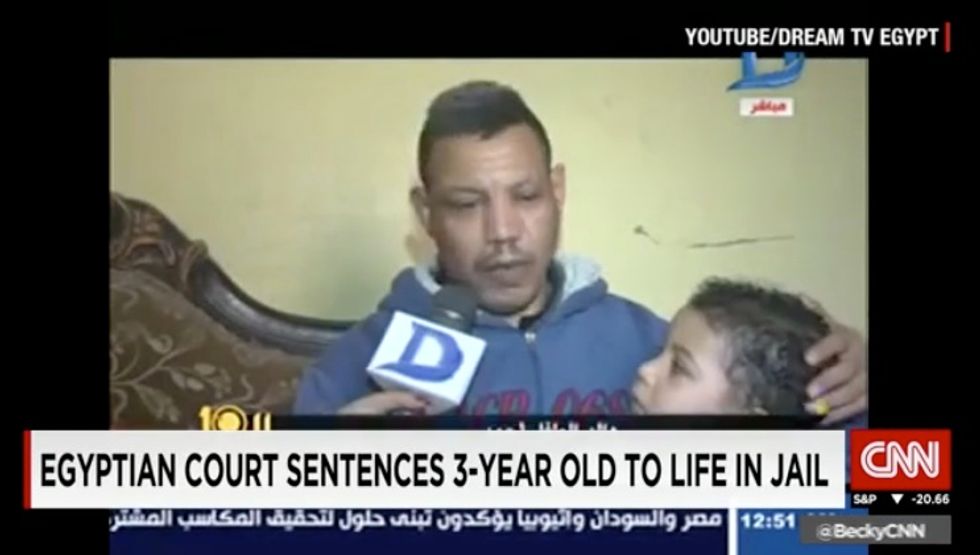 3-Year-Old Egyptian Toddler Sentenced to Life in Prison