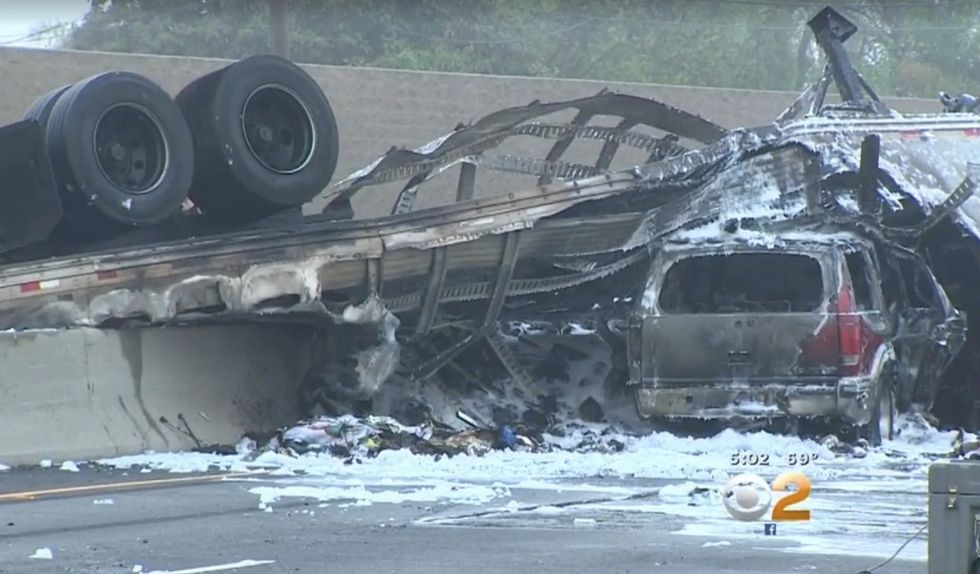 Three Killed, at Least Four Injured When Freeway Street Race Causes Horrific Crash Involving Up to Eight Vehicles, Officials Say