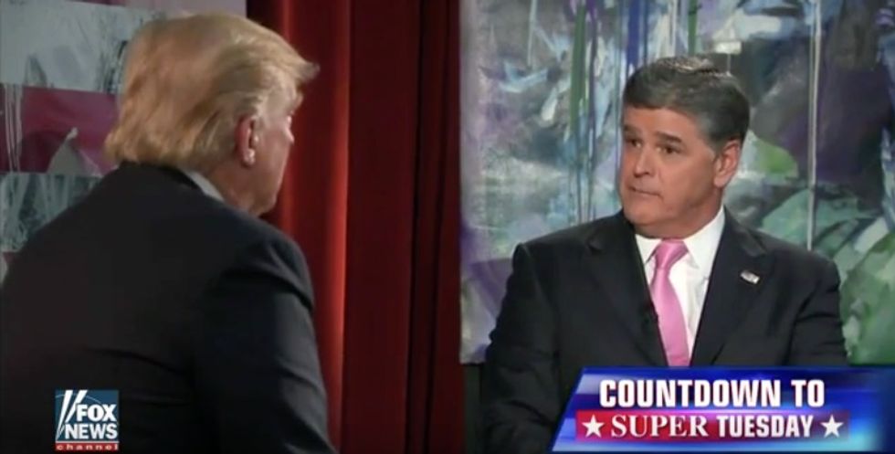 Trump Rips Select Fox News Personalities to Hannity's Face — Watch How He Responds