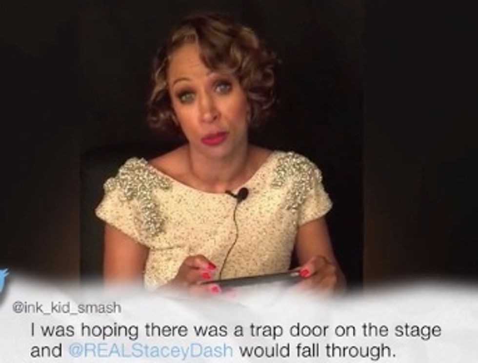 Stacey Dash Reads 'Mean Tweets' She Received After Her Shocking Oscars Appearance: 'You Sucked...Like You Do on Fox News