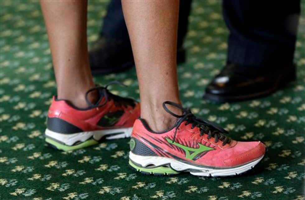 Guess Who Just Bought the Famous Pink Sneakers Wendy Davis Wore During Pro-Abortion Filibuster