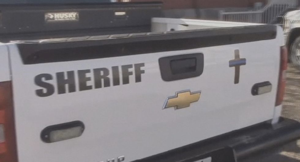 Atheists Ignite Legal Battle Against Sheriff Who Placed Cross Decals on His Patrol Cars: 'Runs Afoul of the...First Amendment