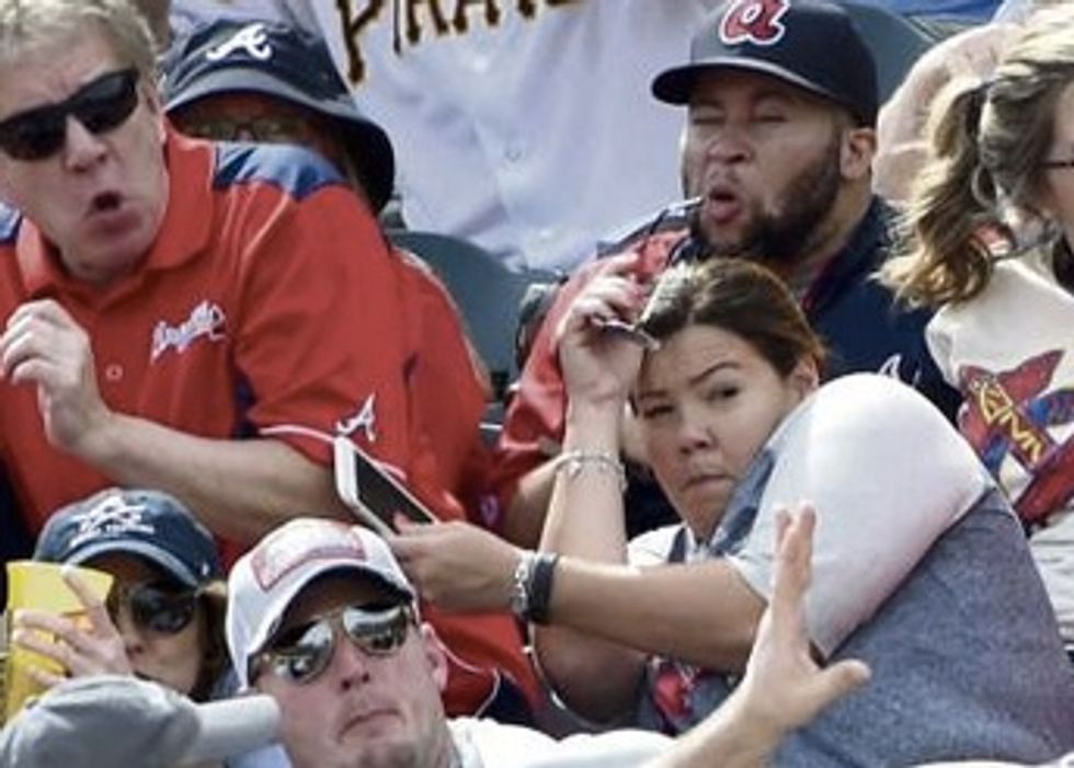 Baseball Bat Is About to Smash Into a Kid's Face at a Spring Training Game — but Then at the Very Last Second...