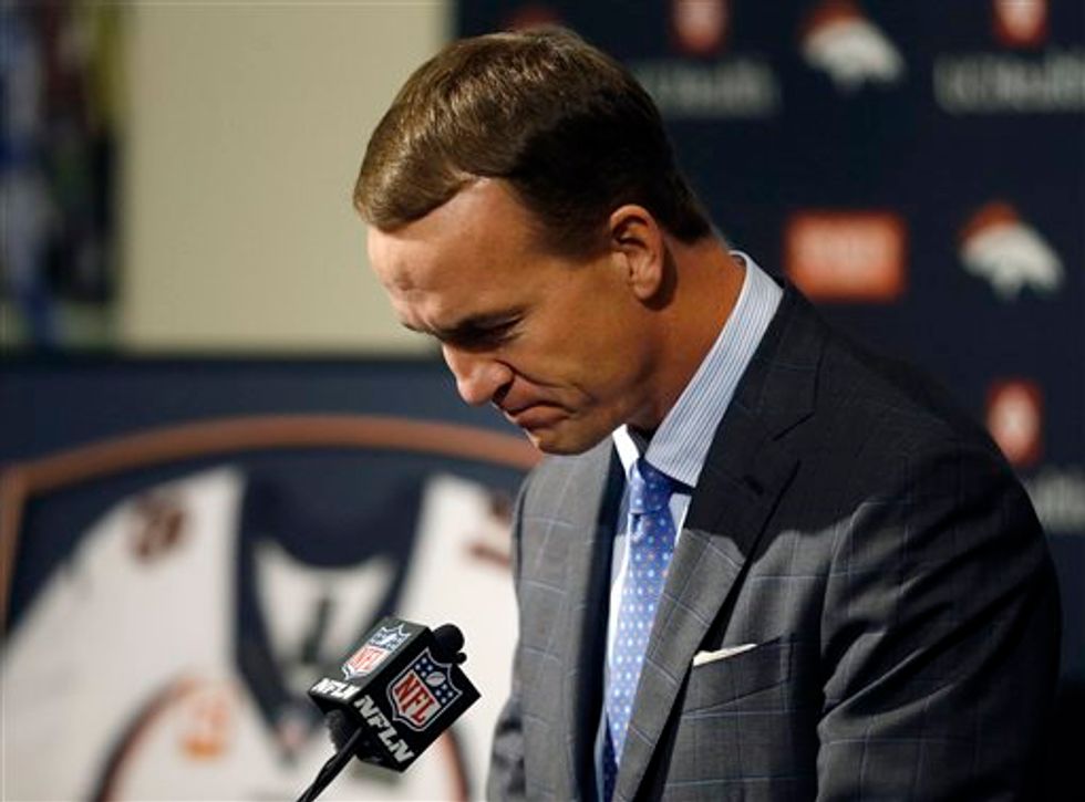 Peyton Manning Addresses Harassment Allegations During Teary-Eyed Retirement Farewell Speech