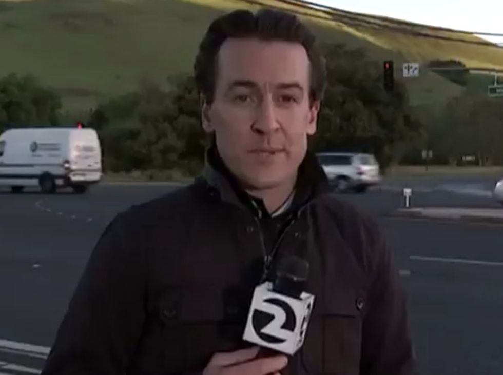 Car Nearly Crashes Into TV Reporter — and the Scary Moment Is Captured During a Live Broadcast