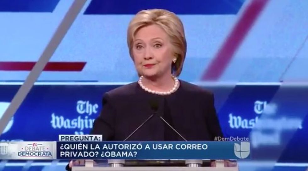 Moderator Asks Clinton at Debate Whether She’ll Drop Out of Race if Indicted — See Her Response