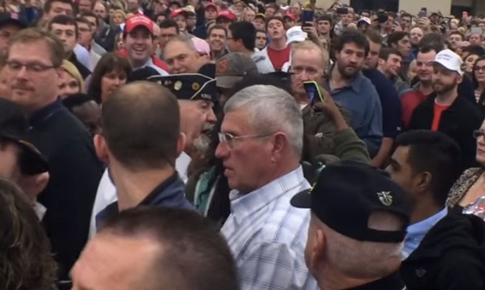 Elderly Veteran Caught on Tape Pushing Black Trump Protester Pens Apology: 'I Am Not a Racist