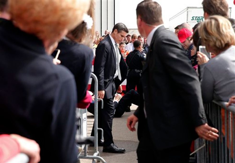 Protester Attempts to Storm Stage at Dayton Trump Rally