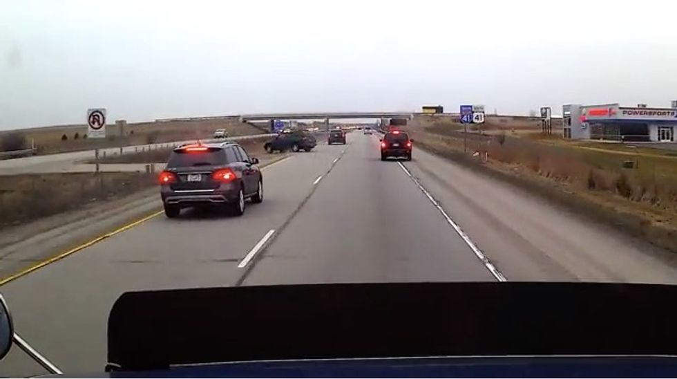 Instant Karma? Watch as Tailgating Driver Learns Dangerous Lesson After Getting Brake-Checked