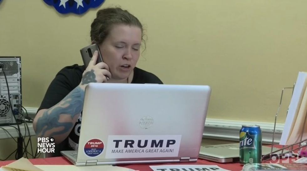 Gawker Reporter Makes Key Observation About Trump Supporter Featured in PBS News Clip