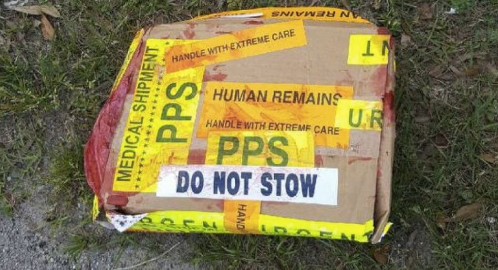Cops Baffled After Discovering Real Contents of Stained Box Labeled ‘Human Remains\