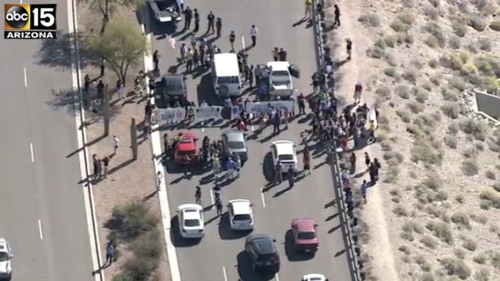 Trump Protesters Shut Down Major AZ Boulevards an Hour Before Phoenix Rally