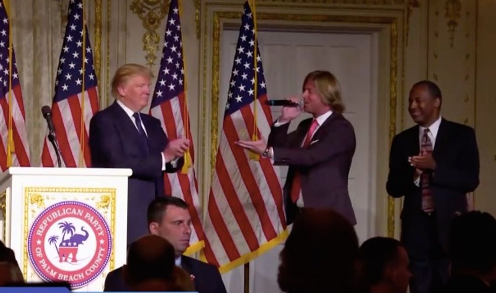 Watch Trump and Carson awkwardly dancing to a 'Trumped' version of the classic song 'Stand by Me