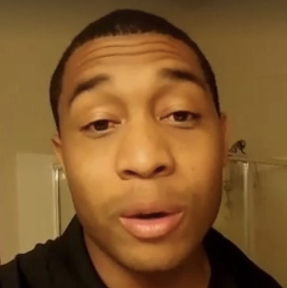At Trump Rally, Black Police Officer Says He Witnessed the 'Most Hateful, Evil People I've Ever Seen' — but He's Not Talking About Trump Supporters